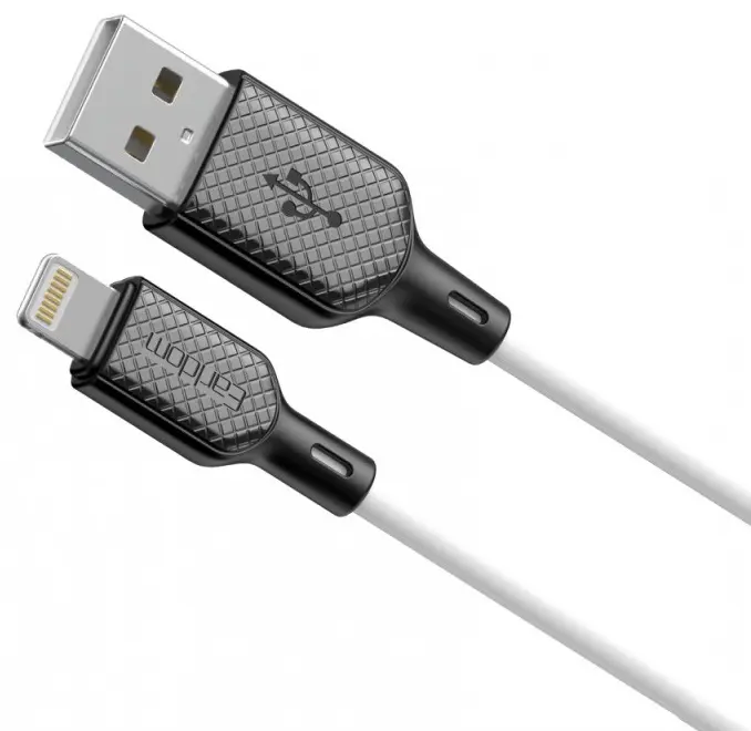 Кабель Earldom EC-154L USB-A - Lightning 12w 2.4a 1м cable white - фото 3