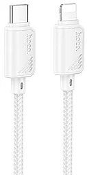 Кабель Hoco X113 Beneficio USB Type-C - Lightning 27w 3a 1м PD сable White - фото Кабель Hoco X113 Beneficio USB Type-C - Lightning 27w 3a 1м PD сable White