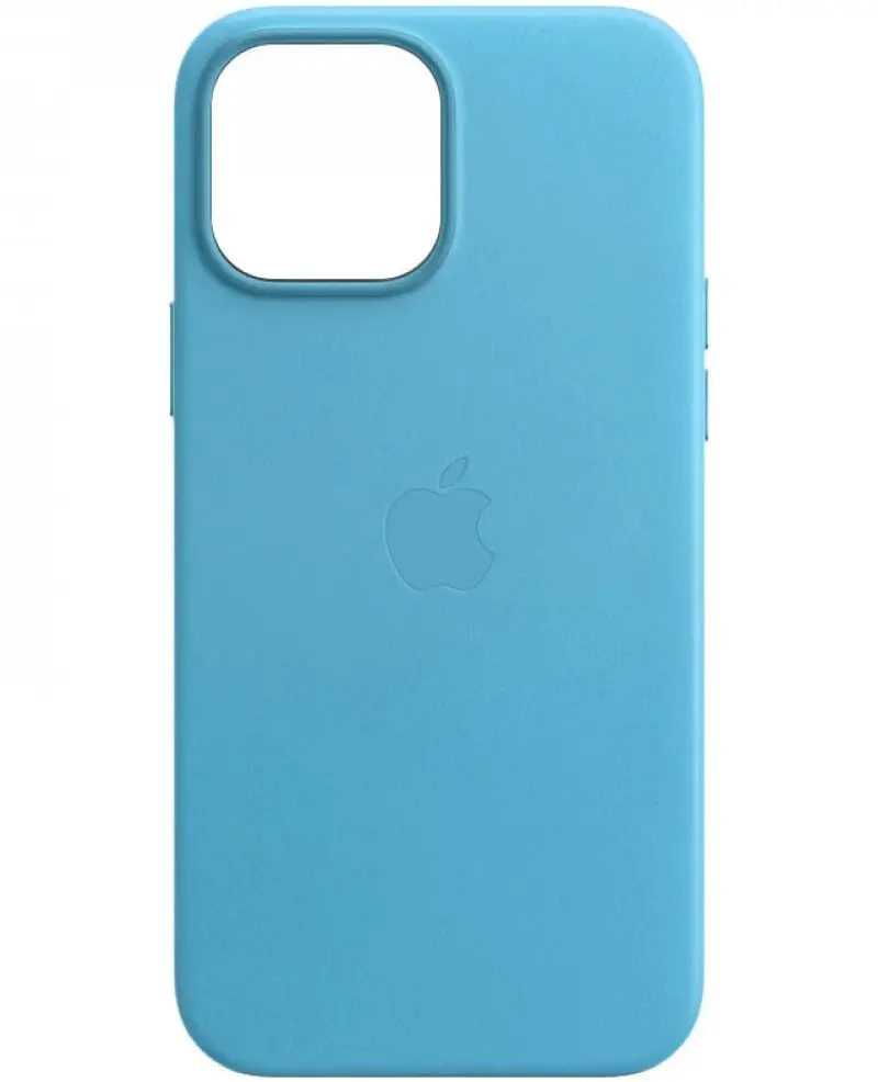 Чехол Leather Case with MagSafe для Apple iPhone 15 Plus  Sky Blue - фото 1