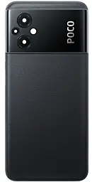 Задня кришка корпусу Xiaomi Poco M5 зі склом камери, Original Black - фото Задня кришка корпусу Xiaomi Poco M5 зі склом камери, Original Black