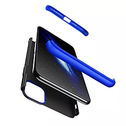 Чохол LikGus GKK 360 градусів (opp) для Apple iPhone 12 (6.1") Чорний / Синій - мініатюра 2