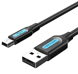 Кабель Vention USB-A - mini USB 2a 2м cable Black (COMBH) - фото Кабель Vention USB-A - mini USB 2a 2м cable Black (COMBH)