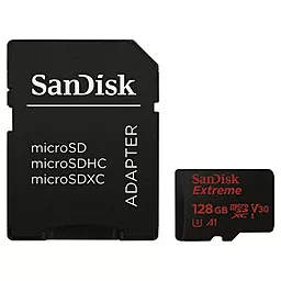 Карта памяти SanDisk microSDXC 128GB Extreme UHS-I U3 V30 A1 + SD-адаптер (SDSQXAF-128G-GN6MA)