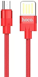 Кабель Hoco U55 Outstanding USB-A - micro USB 12w 2.4a 1.2м cable Red - фото Кабель Hoco U55 Outstanding USB-A - micro USB 12w 2.4a 1.2м cable Red