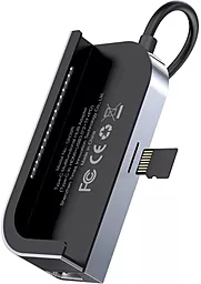 USB Type-C хаб Baseus Bend Angle No.7 Multifunctional USB-C -> 2xUSB 3.0, 1xUSB Type-C, 1xHDMI, 1xAUX3.5, 1xSD Space Gray (CAHUB-CWJ0G) - миниатюра 4