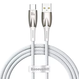 Кабель USB PD Baseus Glimmer Series 100W 3A 1M USB Type-C Cable White (CADH000402)