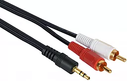 Аудио кабель Atcom Aux mini Jack 3.5 mm - 2хRCA M/M Cable 0.8 м black (10810) - миниатюра 2
