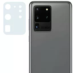 Гибкое защитное стекло Epik 0.18mm на камеру (тех.пак) для Samsung Galaxy S20 Ultra / Прозрачный