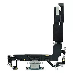 Нижній шлейф Apple iPhone 16 з роз'ємом зарядки, з мікрофоном Original - знятий з телефона Teal