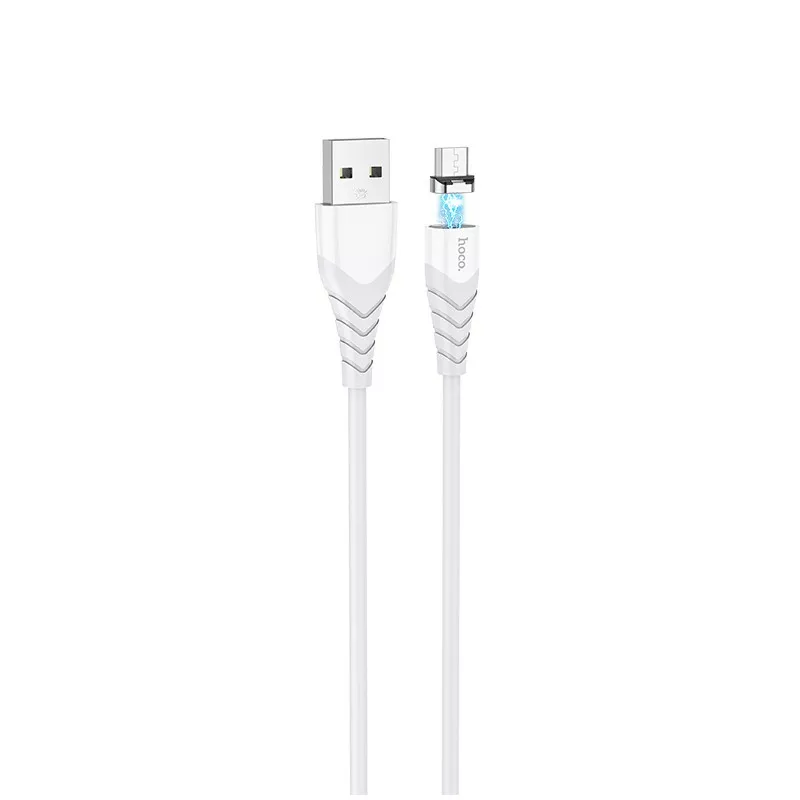 Кабель Hoco X63 Racer USB-A - micro USB 12w 2.4a 1м cable White - фото 3