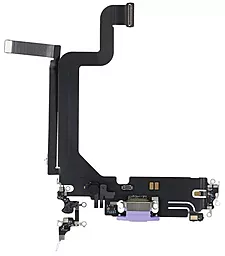 Нижний шлейф Apple iPhone 14 Pro Max с разъемом зарядки, с микрофоном Original Deep Purple - фото Нижний шлейф Apple iPhone 14 Pro Max с разъемом зарядки, с микрофоном Original Deep Purple