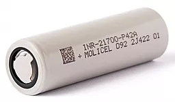 Акумулятор Molicel INR21700-P42A 4000mAh 3.6V 42A FlatTop (P42A-4000MAH) 3.6 V - мініатюра 2