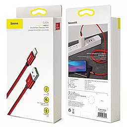 Кабель USB Baseus Double Fast Charging 5A USB Type-C Cable Red (CATKC-A09) - миниатюра 3