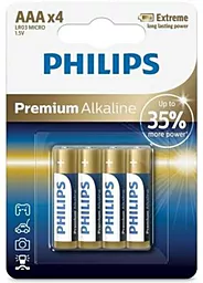 Батарейки Philips AAA / LR03 Premium Alkaline 4шт (LR03M4B/10)