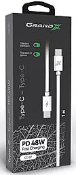 Кабель Grand-X USB Type-C - Type-C 48w 3a 1м PD cable White (CC-07) - миниатюра 3