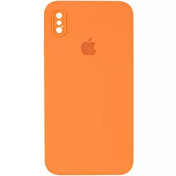 Чохол Silicone Case Full Camera Square для Apple iPhone XS Max  Bright Orange