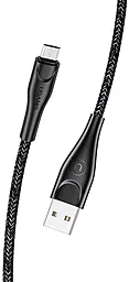 Кабель Usams U41 Braided USB-A - micro USB 12w 2.4a 2м cable Black - фото Кабель Usams U41 Braided USB-A - micro USB 12w 2.4a 2м cable Black