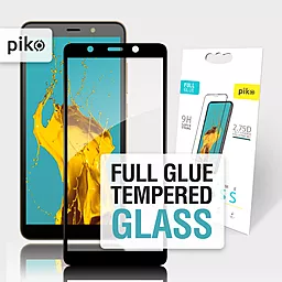 Защитное стекло Piko Full Glue для Tecno POP 3 (BB2) Black (1283126503191) - миниатюра 2