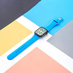 Сменный ремешок COTEetCI W3 Sport Band Blue для умных часов Apple Watch 42mm/44mm/45mm/49mm (CS2086-BL) - миниатюра 3