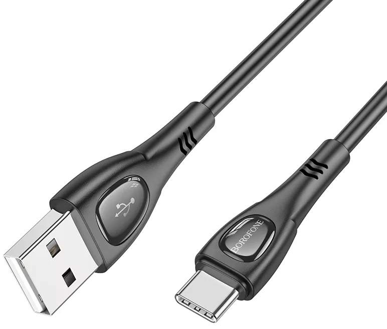 Кабель Borofone BX98 Superior USB-A - Type-C 15w 3a 1м cable Black - фото 4