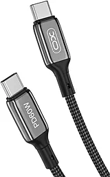 Кабель XO NB-Q180B USB Type-C - Type-C 60w 3a 1м PD cable Black