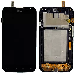 Дисплей LG L70 Dual (D325) з тачскріном і рамкою, оригінал, Black - фото Дисплей LG L70 Dual (D325) з тачскріном і рамкою, оригінал, Black