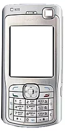 Корпус для Nokia N70 з клавіатурою Silver - мініатюра 2