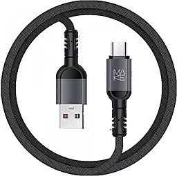 Кабель USB MAKE Denim 12W 2.4A micro USB Cable Grey (MCB-MD3GR) - миниатюра 2