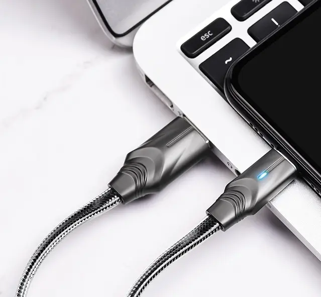 Кабель Borofone BU12 Synergy USB-A - Lightning 12w 2.4a 1.2м cable Black - фото 5