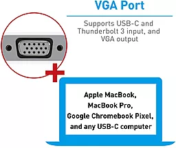 Видео переходник (адаптер) Macally Type-C VGA Adapter White (UCVGADP) - миниатюра 6