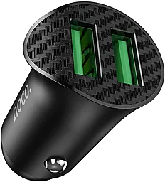 Автомобільний зарядний пристрій з швидкою зарядкою Hoco Z39 Farsighted 18W 3.4A + micro USB Cable Black - мініатюра 7