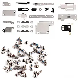 Набор винтов Apple iPhone 6S Plus с крепёжно-прижимными пластинами Silver - фото Набор винтов Apple iPhone 6S Plus с крепёжно-прижимными пластинами Silver