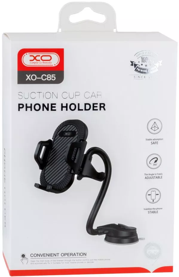 Держатель XO C85 Long Neck Suction Cup Black - фото 5