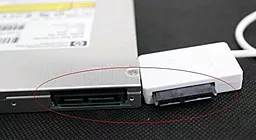 Адаптер з кабелем для передачі данних Maiwo K102-U2S USB 2.0 SlimLine SATA 13 pin 0.3 м - мініатюра 8