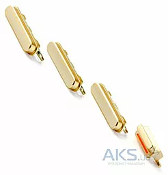 Набор внешних кнопок Apple iPhone 6 Plus комплект 4 шт Gold