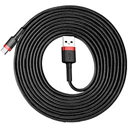 Кабель USB Baseus Cafule 3M USB Type-C Cable Black (CATKLF-U91) - миниатюра 2