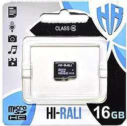 Карта памяти Hi-Rali MicroSDHC 16GB Class 10 (HI-16GBSDCL10-00)