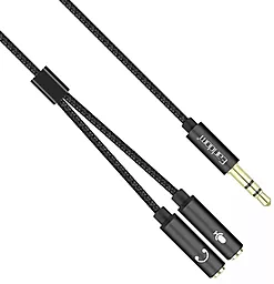 Аудио разветвитель Earldom mini Jack 3.5mm M/2xF black (ET-AUX202) - миниатюра 3