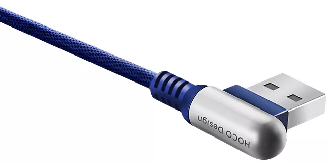 Универсальный кабель Hoco U17 Combo 3-in-1 USB-A to Type-C/Lightning/micro USB 12w 2.4a 1.5м сable Blue - фото 4