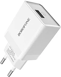 Сетевое зарядное устройство с быстрой зарядкой Borofone BA17A Centrino 18w QC3.0 home charger white - фото Сетевое зарядное устройство с быстрой зарядкой Borofone BA17A Centrino 18w QC3.0 home charger white
