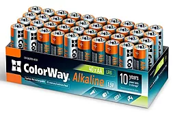 Батарейки ColorWay Alkaline Power AA (LR06) 40шт (CW-BALR06-40CB)