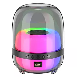 Колонки акустические Hoco BS58 Crystal colorful luminous Black Night - фото Колонки акустические Hoco BS58 Crystal colorful luminous Black Night
