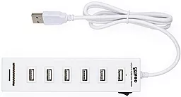 USB хаб Vinga 6xUSB 2.0 Card reader White (HUB031S) - миниатюра 3
