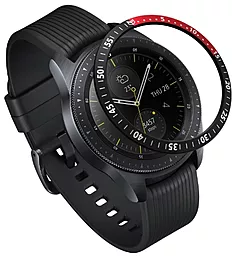 Защитный бампер на безель для умных часов Samsung Galaxy Watch 42mm / Galaxy Sport  GW-42-10 Red/Black (RCW4758)