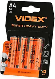 Батарейки Videx R6P / AA BLISTER 4шт - фото Батарейки Videx R6P / AA BLISTER 4шт