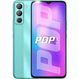 Смартфон Tecno Pop 5 LTE 3/32Gb (BD4i) Dual Sim Turquoise Cyan (4895180777370) - фото Смартфон Tecno Pop 5 LTE 3/32Gb (BD4i) Dual Sim Turquoise Cyan (4895180777370)