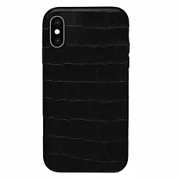 Чохол Apple Leather Case Full Crocodile for iPhone X, iPhone XS Black