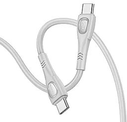 Кабель Borofone BX98 Superior USB Type-C - Type-C 60w 3a 1м PD cable Gray - миниатюра 2 Кабель Borofone BX98 Superior USB Type-C - Type-C 60w 3a 1м PD cable Gray - миниатюра 2