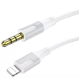 Аудіо кабель Borofone BL19 AUX mini Jack 3.5 мм - Lightning М/М Cable 1 м white