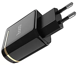 Сетевое зарядное устройство Hoco С39А Enchanting Charger 2 USB 2.4A Black (C39A) - миниатюра 3